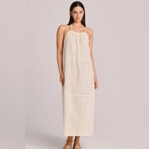 Vitamin A - Women’s Eyelet Halter Maxi Cover Up Dress